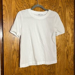 Zara white cotton tee